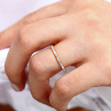 14k Alternating Baguette & Round Diamond Full Eternity Ring  Ferkos Fine Jewelry