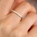 14K Alternating Baguette and Round Diamond Wedding Ring  Ferkos Fine Jewelry