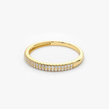 14K Double Row Micro Pave Diamond Ring  Ferkos Fine Jewelry