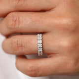 14K Emerald Illusion Diamond Wedding Band  Ferkos Fine Jewelry