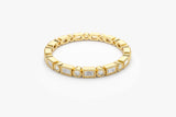 14K Baguette & Round Diamond Milgrain Bezel Full Eternity Ring  Ferkos Fine Jewelry