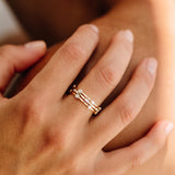 14k Stackable Half Bezel Diamond Eternity Ring  Ferkos Fine Jewelry
