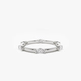 14k Stackable Marquise Diamond Eternity Ring 14K White Gold Ferkos Fine Jewelry