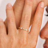 14k Stackable Half Bezel Diamond Eternity Ring  Ferkos Fine Jewelry