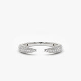 14k Diamond Claw Ring 14K White Gold Ferkos Fine Jewelry
