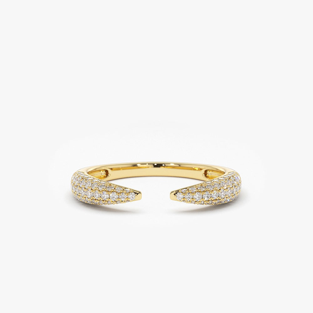 14k Diamond Claw Ring 14K Gold Ferkos Fine Jewelry