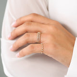 14K Unique Baguette Diamond Wedding Ring  Ferkos Fine Jewelry