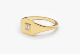 14k Baguette Diamond Pinky Ring  Ferkos Fine Jewelry