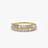 14k Step Baguette Diamond Ring 14K Gold Ferkos Fine Jewelry