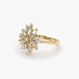 14K Ballerina Baguette Diamond Cluster Ring  Ferkos Fine Jewelry