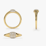 14k Pave Diamond Pinky Ring  Ferkos Fine Jewelry