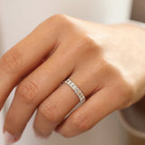 14k 1 Carat Emerald Cut Diamond Wedding Band  Ferkos Fine Jewelry