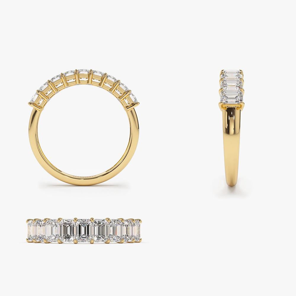 1 carat diamond wedding band yellow gold Clearance