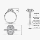 14k Emerald Cut Illusion Halo Setting Engagement Ring  Ferkos Fine Jewelry