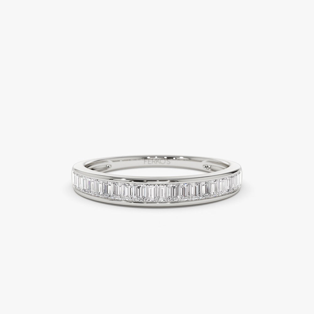 14k 3MM Baguette Diamond Channel Setting Ring Ferkos Fine Jewelry