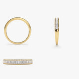 14k 3MM Baguette Diamond Channel Setting Ring  Ferkos Fine Jewelry