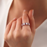 14K Baguette & Round Diamond with Genuine Ruby Ring  Ferkos Fine Jewelry