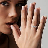 14k Gold Double Row Marquise Diamond Anniversary Ring  Ferkos Fine Jewelry
