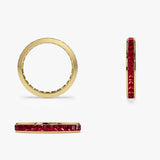 14k Gold Full Eternity Princess Cut Ruby Ring  Ferkos Fine Jewelry