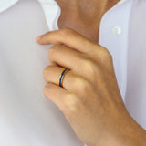 14k Gold Full Eternity Princess Cut Sapphire Ring  Ferkos Fine Jewelry