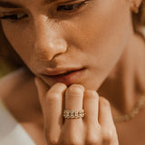 14k Baguette Diamond Ring in Halo Setting  Ferkos Fine Jewelry