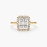 14k Unique Baguette Diamond Statement Ring 14K Gold Ferkos Fine Jewelry