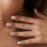 14k Gold Baguette and Round Diamond Illusion Setting Statement Ring  Ferkos Fine Jewelry