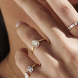 14k Pear Shape Illusion Setting Diamond Engagement Ring  Ferkos Fine Jewelry