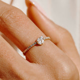 14k Pear Shape Illusion Setting Diamond Engagement Ring  Ferkos Fine Jewelry