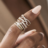 14k Baguette Diamond Bypass Ring  Ferkos Fine Jewelry