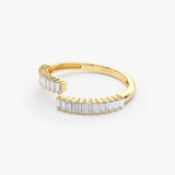 14k Baguette Diamond Bypass Ring  Ferkos Fine Jewelry
