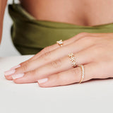 14K Baguette Diamond Multi Flower Design Ring  Ferkos Fine Jewelry