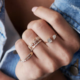 14K Baguette Diamond Multi Flower Design Ring  Ferkos Fine Jewelry