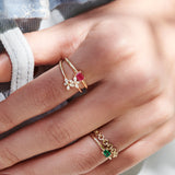 14k Marquise Diamond Trendy Stackable Ring  Ferkos Fine Jewelry