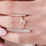 14k Marquise Diamond Trendy Stackable Ring  Ferkos Fine Jewelry