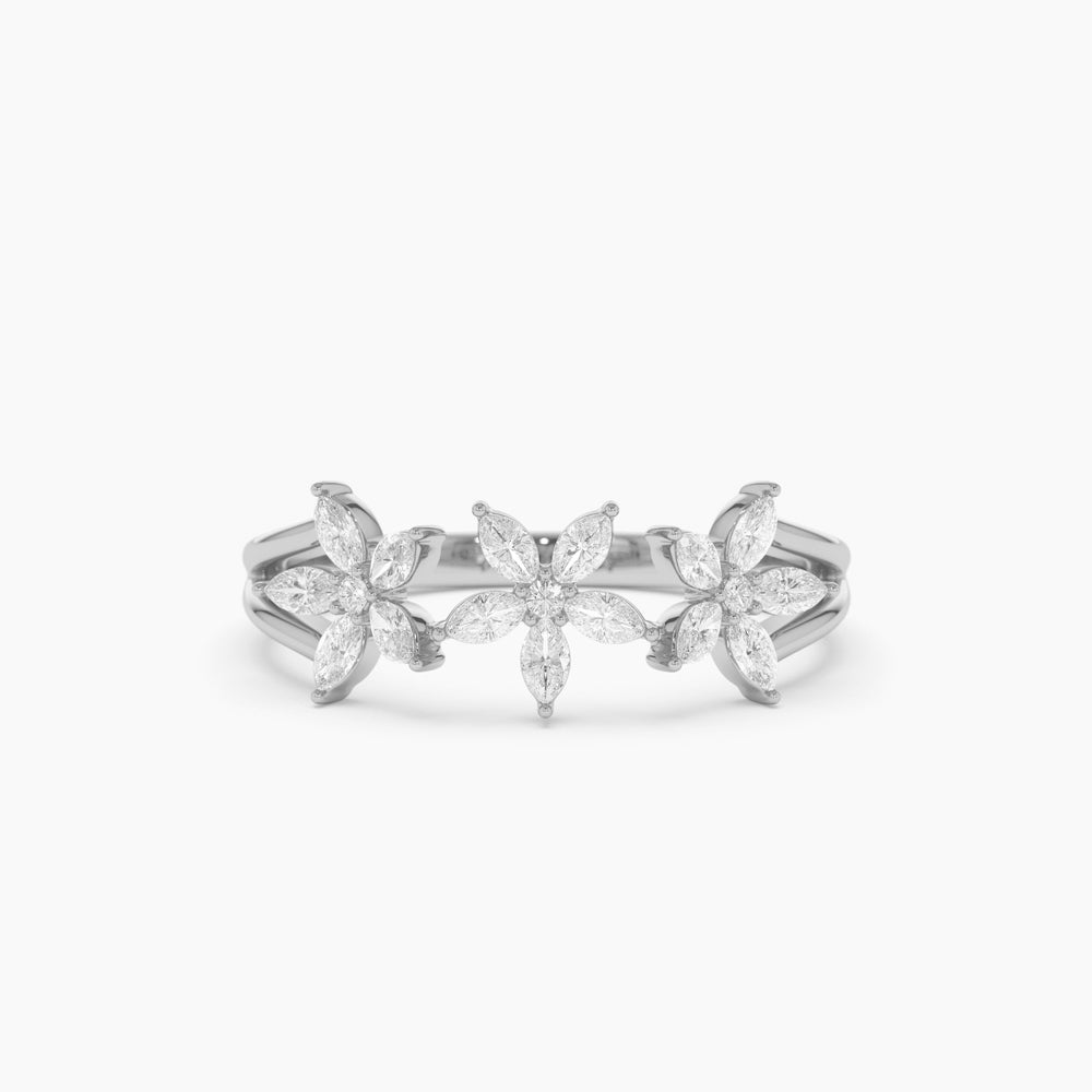 17 7/8 ctw Marquise Lab Grown Diamond Flower Fashion Bracelet - 7