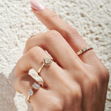 14k Gold Illusion Setting Diamond Toi et Moi Ring  Ferkos Fine Jewelry