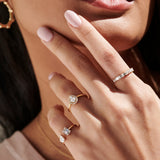 Illusion Set Pear Shape Engagement Ring in 14k  Ferkos Fine Jewelry