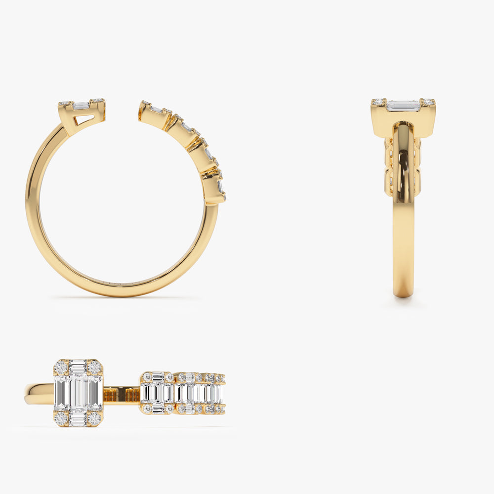 14K Gold Single Floating Diamond Ring – FERKOS FJ