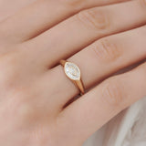 14k Gold Marquise Shape Baguette Diamond Ring  Ferkos Fine Jewelry