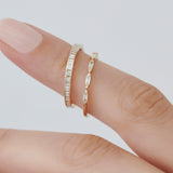 14k Stackable Dainty Baguette Diamond Ring  Ferkos Fine Jewelry