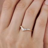 14K Baguette Diamond Curved Tiara Ring  Ferkos Fine Jewelry