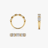 14k Baguette and Round Diamond Anniversary Ring  Ferkos Fine Jewelry