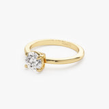 1.00 ctw 14k 4 Prong Basket Setting Round Lab Grown Diamond Engagement Ring - Kate  Ferkos Fine Jewelry