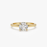 1.00 ctw 14k 4 Prong Basket Setting Round Lab Grown Diamond Engagement Ring - Kate 14K Gold Ferkos Fine Jewelry