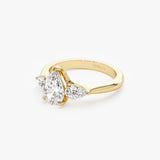 1.50 ctw 14k Pear Shaped Lab Grown Diamond Three Stone Engagement Ring - Emma  Ferkos Fine Jewelry