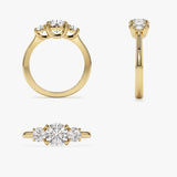 1.50 ctw 14k Round Lab Grown Diamond Three Stone Engagement Ring - Grace  Ferkos Fine Jewelry