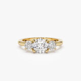 1.50 ctw 14k Round Lab Grown Diamond Three Stone Engagement Ring - Grace 14K Gold Ferkos Fine Jewelry