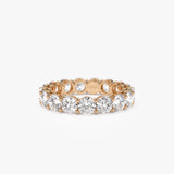 3.25 ctw 14k Prong Setting Full Eternity Round Lab Grown Diamond Ring - Luna 14K Rose Gold Ferkos Fine Jewelry