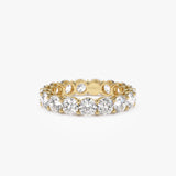 3.25 ctw 14k Prong Setting Full Eternity Round Lab Grown Diamond Ring - Luna 14K Gold Ferkos Fine Jewelry